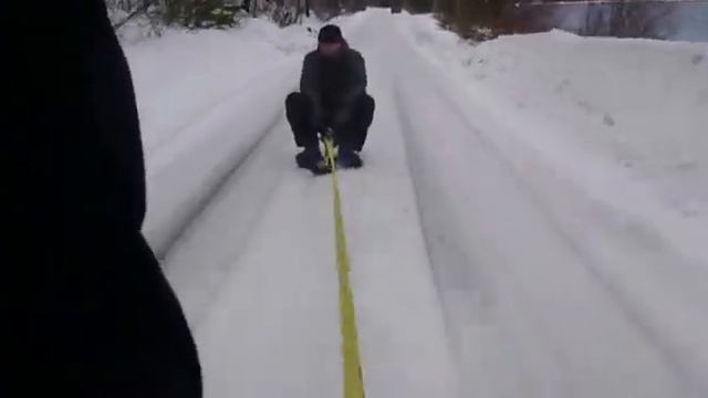 Покатушки на снегокате 2. С другой камеры