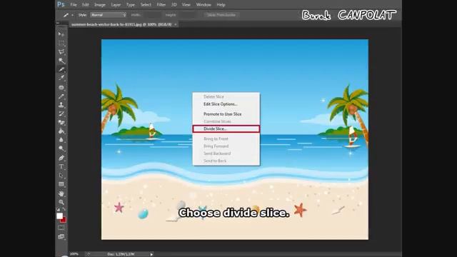 How to Divide Slice Pictures to Equal Pieces on Photoshop (Voice and Subtitles) смотреть онлайн
