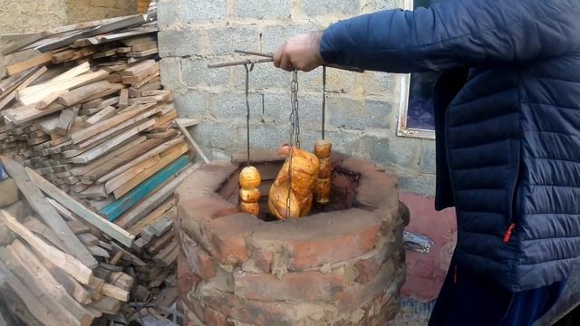 Курица с овощами в тандыре/Тандыр/Необычный способ приготовления еды/ #курицавтандыре #тандыр #овощ