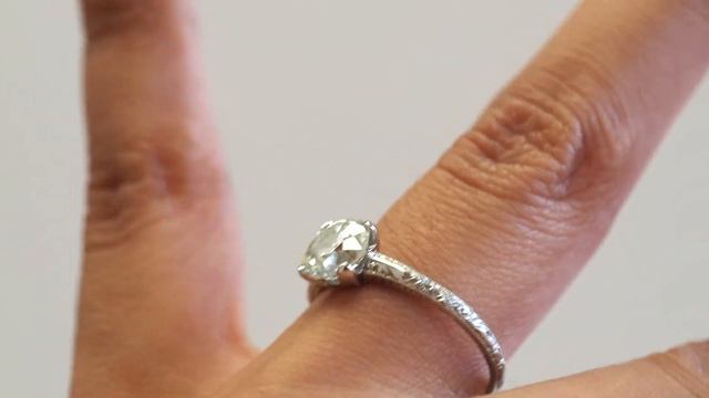 Circa 1920 Art Deco GIA Certified 1.35ct Old European Brilliant Diamond Engagement Ring-VEG# 2132 смотреть онлайн