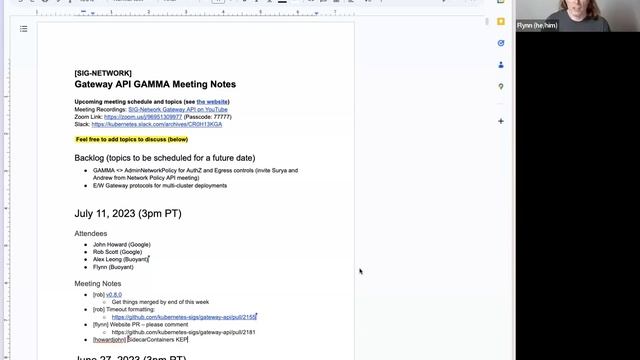 Gateway API GAMMA Meeting for 20230711 смотреть онлайн