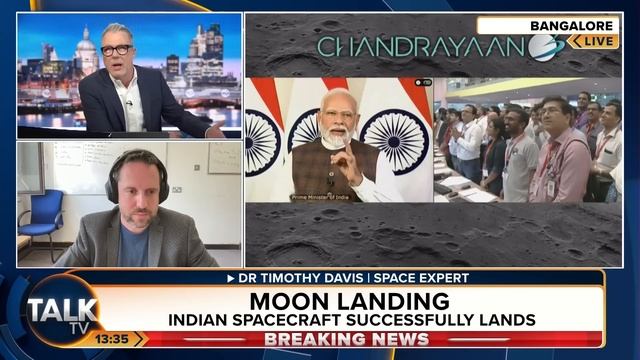 "It Looks Like Things Have Gone Very, Very Successfully" India Lands Spacecraft On Moon's South Pol смотреть онлайн