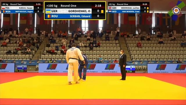 IPPON Гордиенко R1??.??European Judo Open M&W Prague 2021 смотреть онлайн