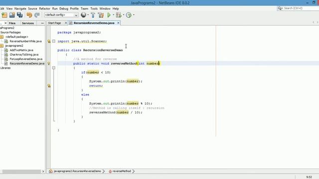 Java Program To Reverse a Number using Recursion смотреть онлайн