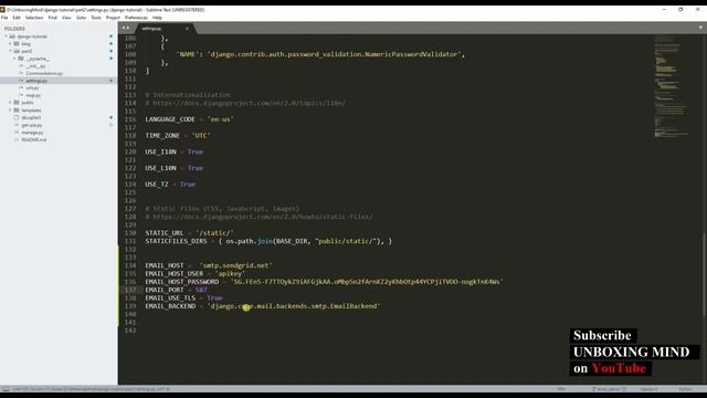 ✉ Django email configuration -  sendgrid & Gmail   |  Python email sending