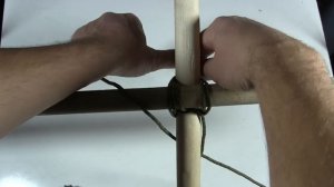 Связывание двух палок перпендикулярно \ Square lashing
