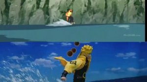 Naruto vs Sasuke anime vs stop motion