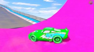 GTA V Epic New Stunt Race For Car Racing Challenge by Disney Cars Lightning McQueen