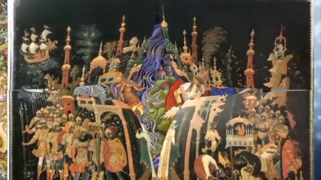 Палех. "Огнеликая лаковая роспись" Лаковые миниатюры.