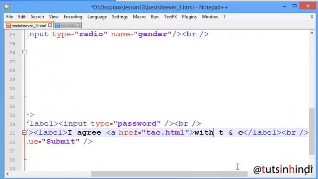 learning web development in hindi lesson 13, input type checkbox, password, submit, смотреть онлайн