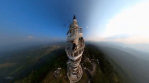 Ambuluwawa Tower amazing view. Gampola. Sri Lanka. Башня Амбулувава ,Шри-Ланка, храм 4 религий