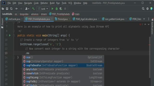 Program - 1 | Java Stream API coding practice | Print Alphabets #IntelliSkills смотреть онлайн