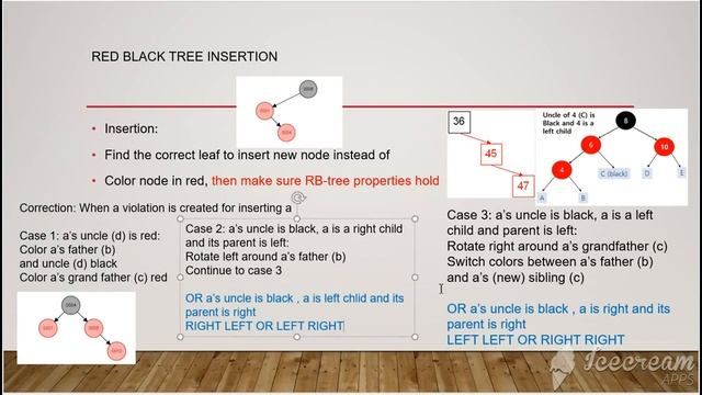 DATA STRUCTURE - RED BLACK TREE INSERTION بالعربي смотреть онлайн
