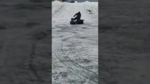 Мотобуксировщик  "НЕВА" МС-1К на пруду с ватрушкой