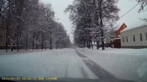 Сумы засыпало снегом. Видео с видеорегистратора DOD LS400W.
