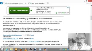 15 - Audacity версий до 2.1.3. Установка кодека LAME (для работы с mp3)