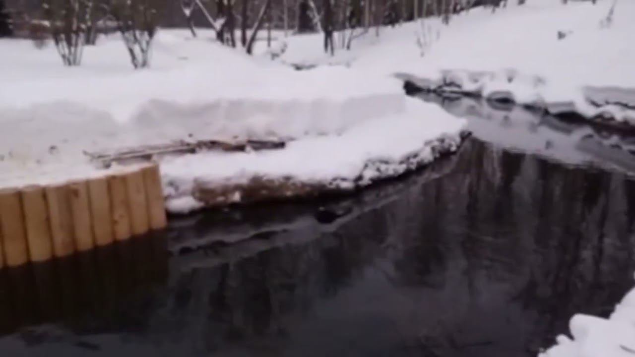 Берегоукрепление в зимнее время года!