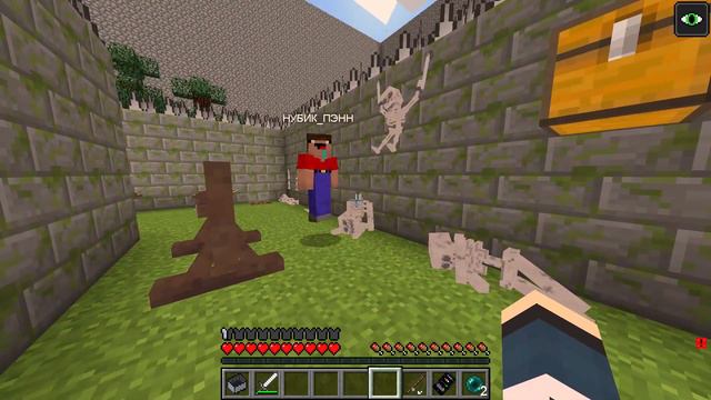 НУБ И ДЕВУШКА ПРО ПРОТИВ СТРАШНЫЕ ЯМЫ МОНСТРОВ В МАЙНКРАФТ! Опила Бёрд и Джамбо Банбан смотреть онлайн