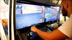 Euro Truck Simulator 2 inside Real Truck Cab