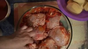 Рецепт: Быстрый ужин с курицей и овощами в СВЧ