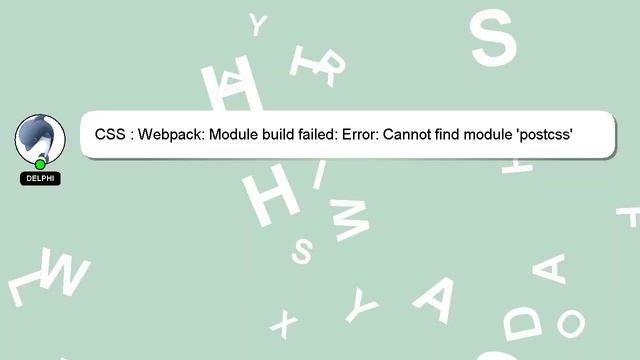 CSS : Webpack: Module build failed: Error: Cannot find module 'postcss' смотреть онлайн