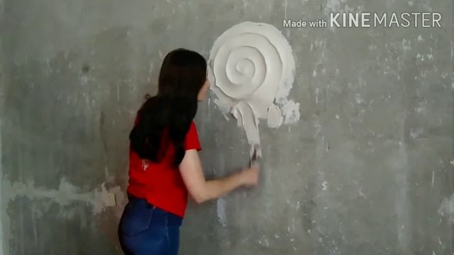 ✔️Художественная лепка на стене. Контррельеф.Art modeling. Counter-relief.