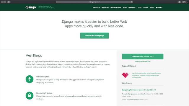 Первый проект на django