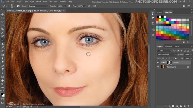 Instant Face Retouching in Photoshop - Creamy Light Skin Makeup Tutorial смотреть онлайн