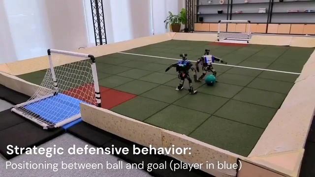 Роботы учатся играть в футбол...
