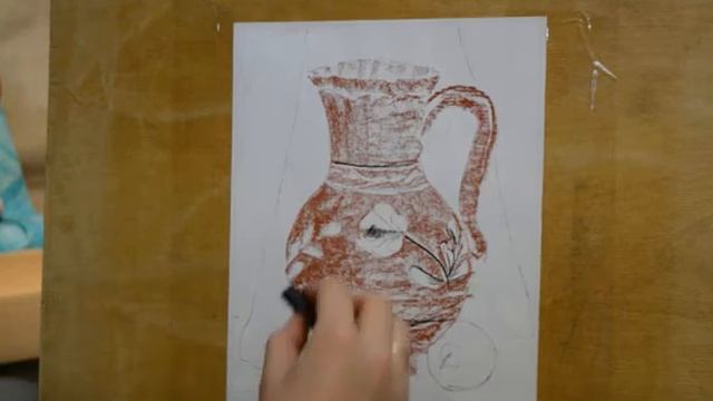 Рисуем натюрморт за один сеанс Шаг 2 смотреть онлайн