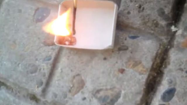Тест смеси бертолетовой соли и сахара