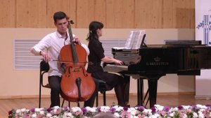 С.Рахманинов - Элегия (Михаил Родионов, виолончель). Концертмейстер Ирина Родионова.