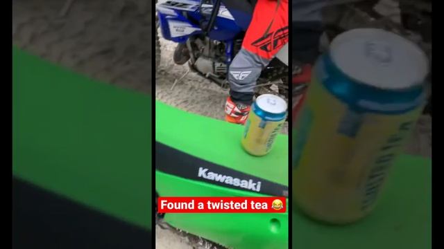 Dirt bike adventures, found a buried twisted tea?