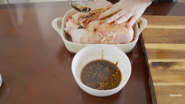 ЗАПЕЧЁННАЯ КУРИЦА С МАНДАРИНАМИ