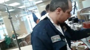 Норильск. медный завод. плавцех.  столовая. очередь.