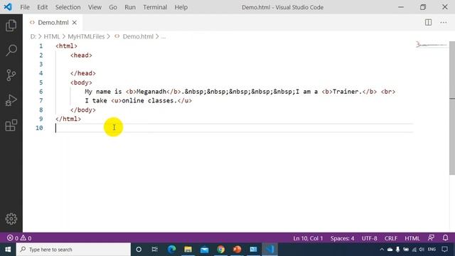 HTML Tutorials : Lecture-5 : Commonly used HTML Tags (2)