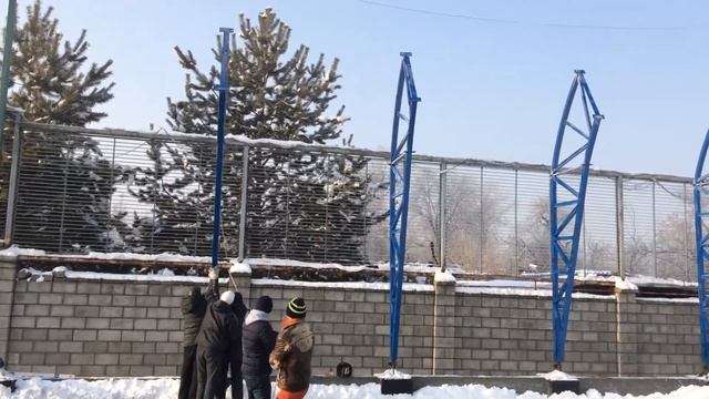 Установка колон  арочной конструкции смотреть онлайн