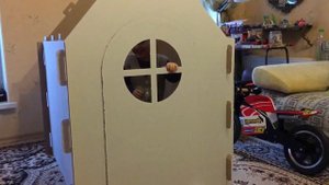 Домик из КАРТОНА. Собираем КАРТОННЫЙ ДОМИК ?