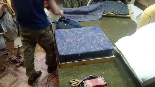 Перетяжка своими руками современного кресла