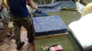 Перетяжка своими руками современного кресла