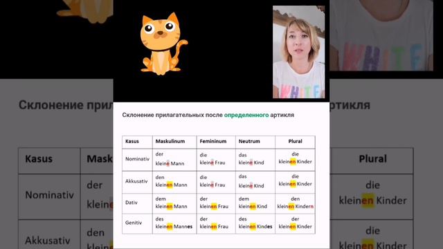 45 Урок, склонение🇩🇪 прилагательных после определённого артикля смотреть онлайн