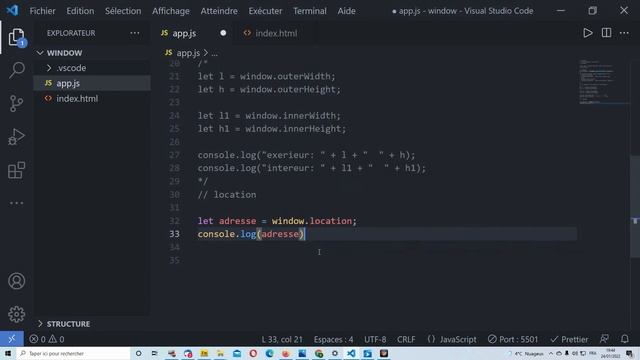 javascript window