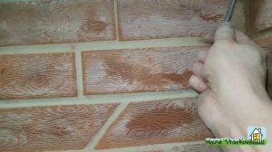 Расчистка швов и мойка кладки портала печи.