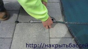 Как крепится батутное накрытие на бассейн