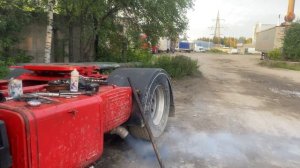 2.5 месяца собирал мотор и вот долгожданный первый пуск Scania 143v8 500 л.с