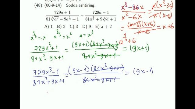 AXBOROTNOMA. N-DARAJALI ILDIZ. RATSIONAL KO'RSATKICHLI DARAJA. 1-85 TESTLAR YECHIMI.
