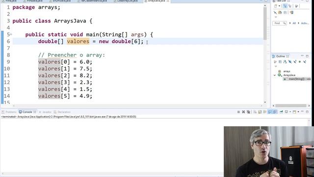 Curso de Java - Arrays - Declaração e atribuição de valores смотреть онлайн