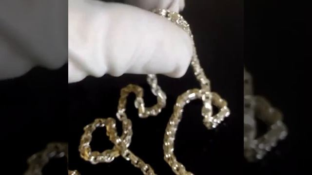 Серебряная цепочка плотное плетение Ручеёк