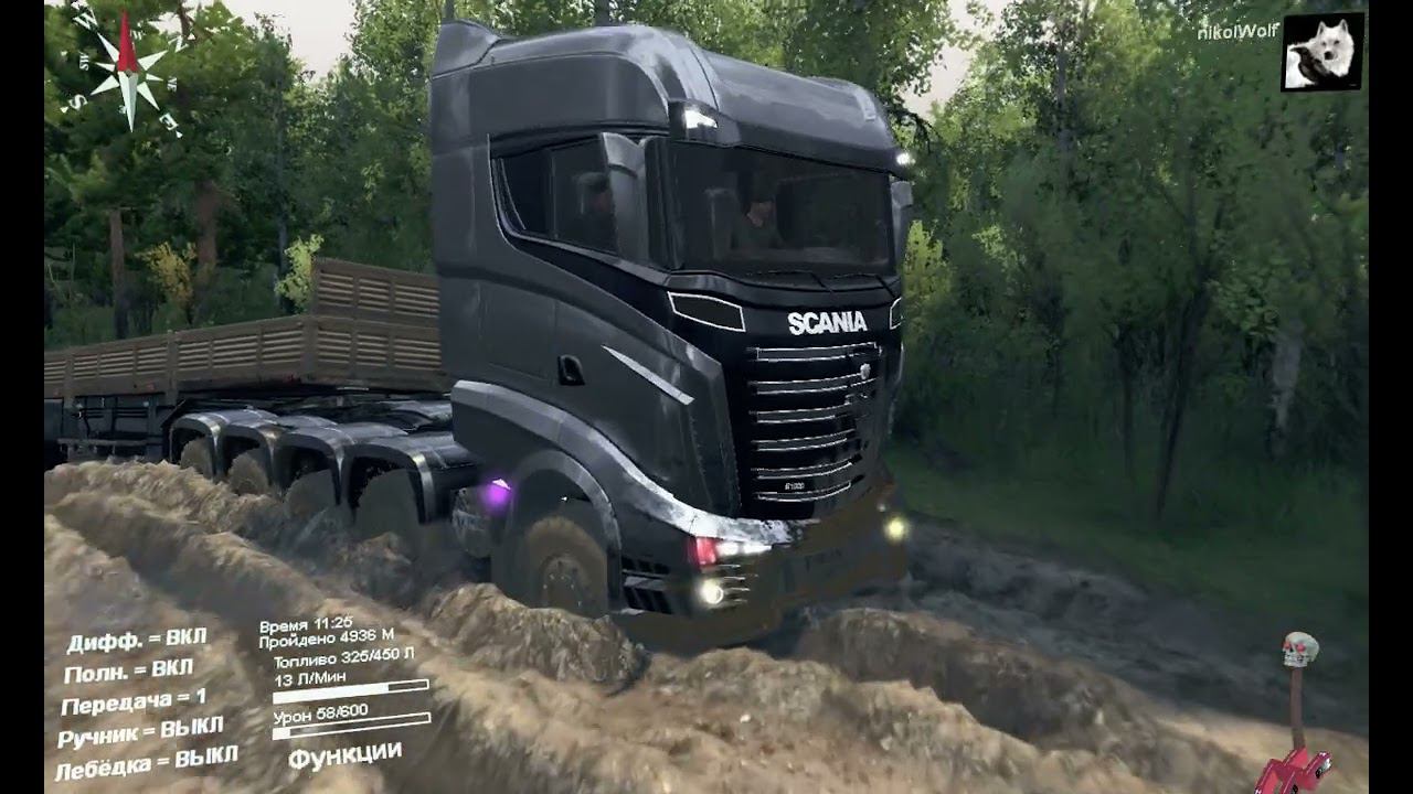 SpinTires Карта «Пять озёр» (прохождения)#3