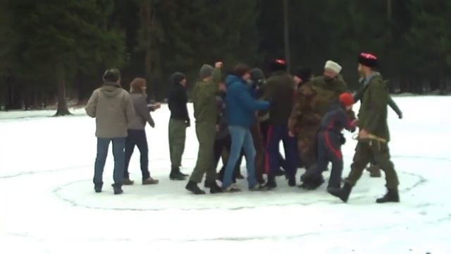 Масленица, Казачий вар, молодецкие игры, песни, пляс 2 марта 2014 г в г.Пушкино Московской области смотреть онлайн